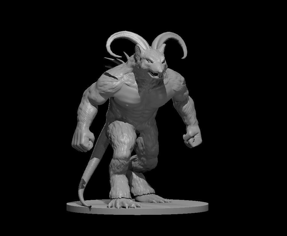 Rat Devil miniature model for D&D - Dungeons and Dragons, Pathfinder and Tabletop RPGs