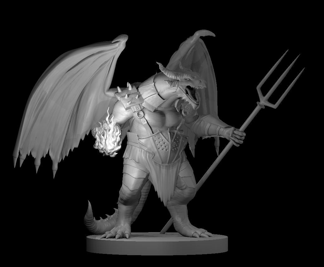 Draconian Mage miniature model for D&D - Dungeons and Dragons, Pathfinder and Tabletop RPGs