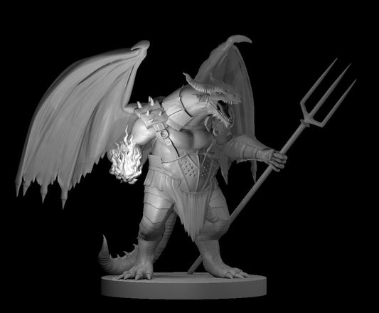 Draconian Mage miniature model for D&D - Dungeons and Dragons, Pathfinder and Tabletop RPGs