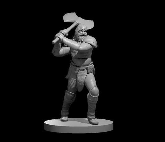 Berserker Male miniature model for D&D - Dungeons and Dragons, Pathfinder and Tabletop RPGs