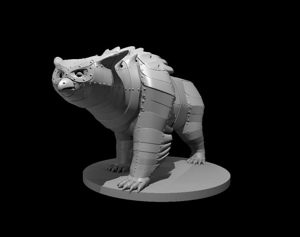 Clockwork Owlbear miniature model for D&D - Dungeons and Dragons, Pathfinder and Tabletop RPGs