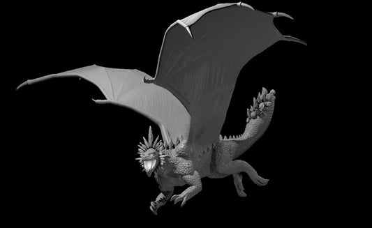 Amethyst Greatwyrm miniature model for D&D - Dungeons and Dragons, Pathfinder and Tabletop RPGs