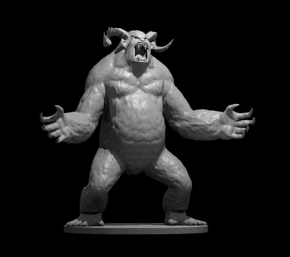 Yeti miniature model for D&D - Dungeons and Dragons, Pathfinder and Tabletop RPGs