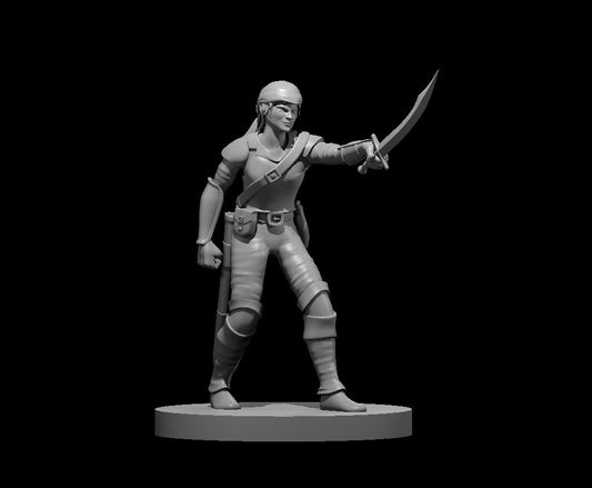 Bandit Female miniature model for D&D - Dungeons and Dragons, Pathfinder and Tabletop RPGs
