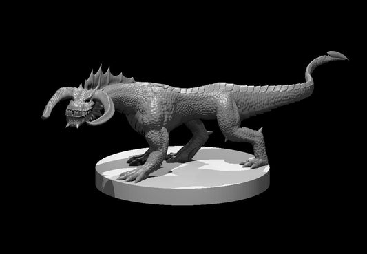 Black Guard Drake miniature model for D&D - Dungeons and Dragons, Pathfinder and Tabletop RPGs