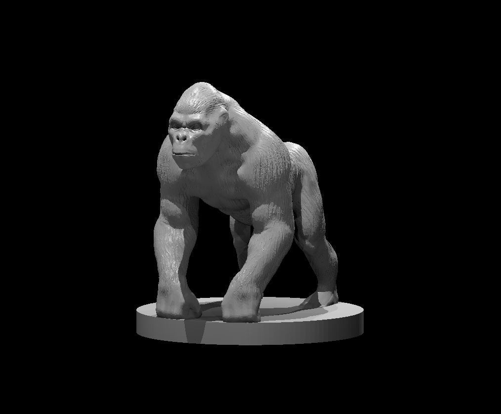 Ape miniature model for D&D - Dungeons and Dragons, Pathfinder and Tabletop RPGs