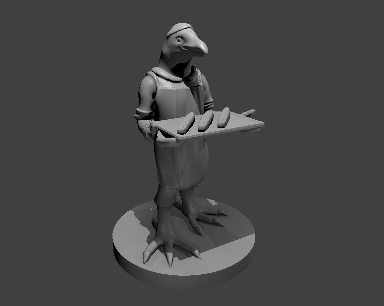 Kenku Chef miniature model for D&D - Dungeons and Dragons, Pathfinder and Tabletop RPGs