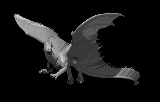 Liondrake Female Flying miniature model for D&D - Dungeons and Dragons, Pathfinder and Tabletop RPGs