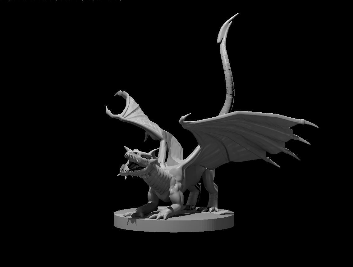 Black Dragon Wyrmling miniature model for D&D - Dungeons and Dragons, Pathfinder and Tabletop RPGs