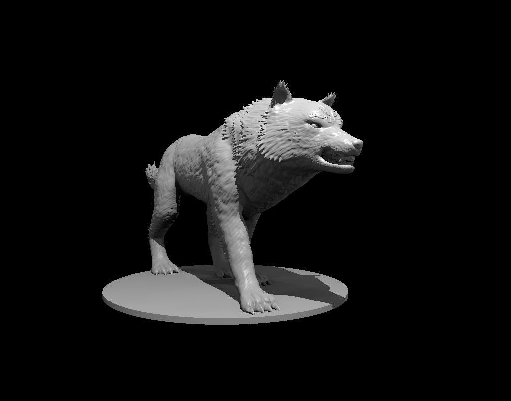 Fenrir miniature model for D&D - Dungeons and Dragons, Pathfinder and Tabletop RPGs