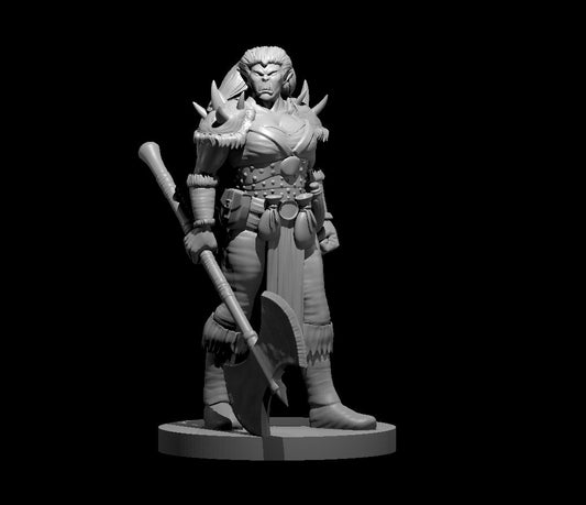 Orc Female Warrior miniature model for D&D - Dungeons and Dragons, Pathfinder and Tabletop RPGs