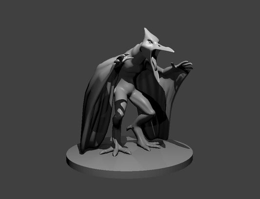 Pterafolk miniature model for D&D - Dungeons and Dragons, Pathfinder and Tabletop RPGs