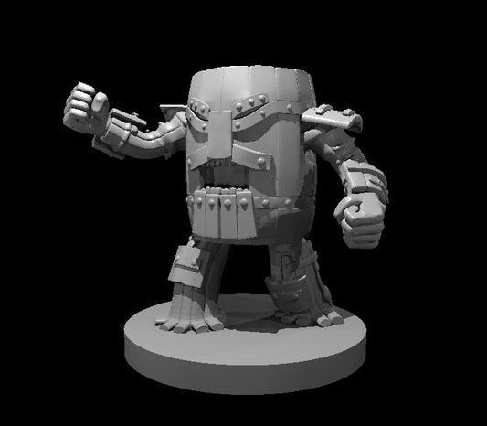 Keg Golem miniature model for D&D - Dungeons and Dragons, Pathfinder and Tabletop RPGs