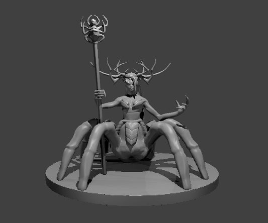 Queen Drider miniature model for D&D - Dungeons and Dragons, Pathfinder and Tabletop RPGs