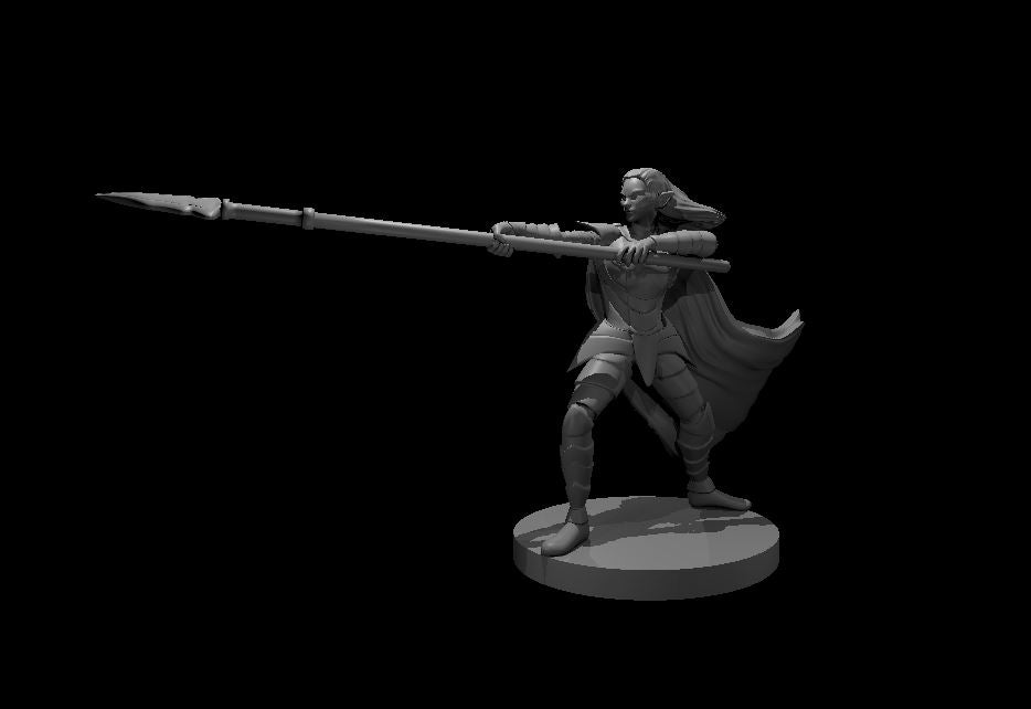 Drow Inquisitor miniature model for D&D - Dungeons and Dragons, Pathfinder and Tabletop RPGs