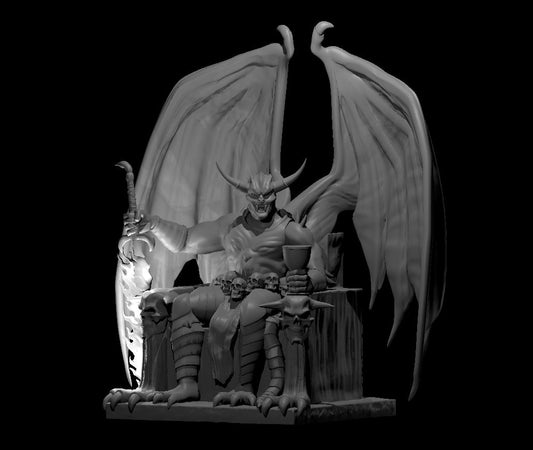 Bel on his throne miniature model for D&D - Dungeons and Dragons, Pathfinder and Tabletop RPGs