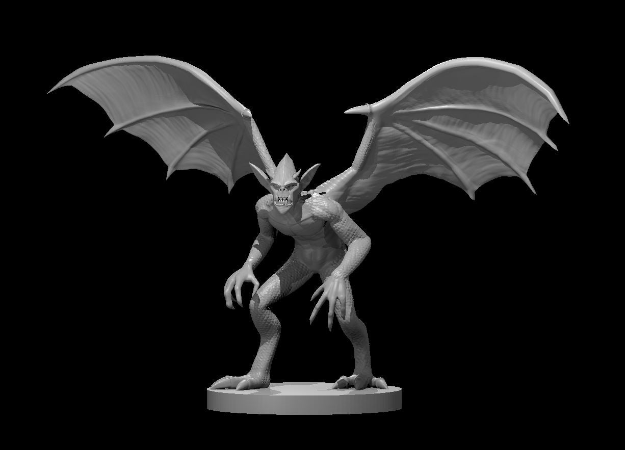 Nabassu on ground miniature model for D&D - Dungeons and Dragons, Pathfinder and Tabletop RPGs