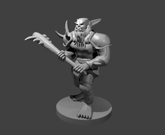 Bugbear New with Club miniature model for D&D - Dungeons and Dragons, Pathfinder and Tabletop RPGs