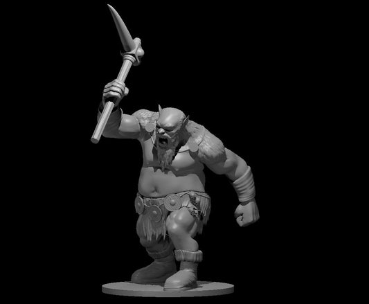 Ice Spire Ogre miniature model for D&D - Dungeons and Dragons, Pathfinder and Tabletop RPGs