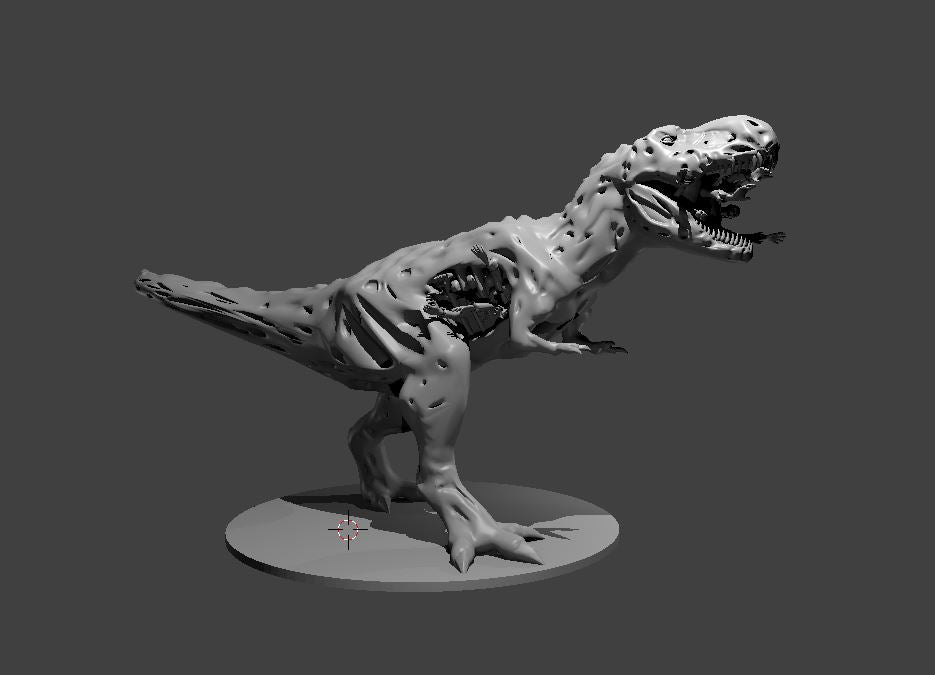 Tyrannosaurus Zombie miniature model for D&D - Dungeons and Dragons, Pathfinder and Tabletop RPGs