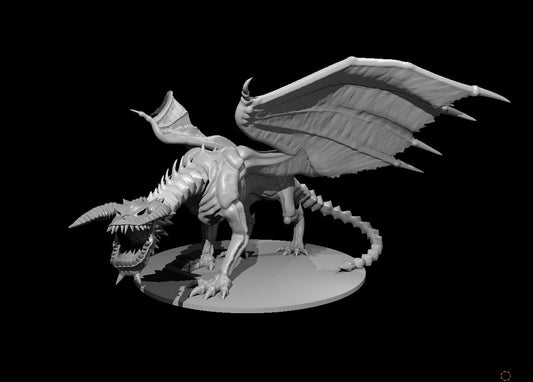 Dracolich Black miniature model for D&D - Dungeons and Dragons, Pathfinder and Tabletop RPGs