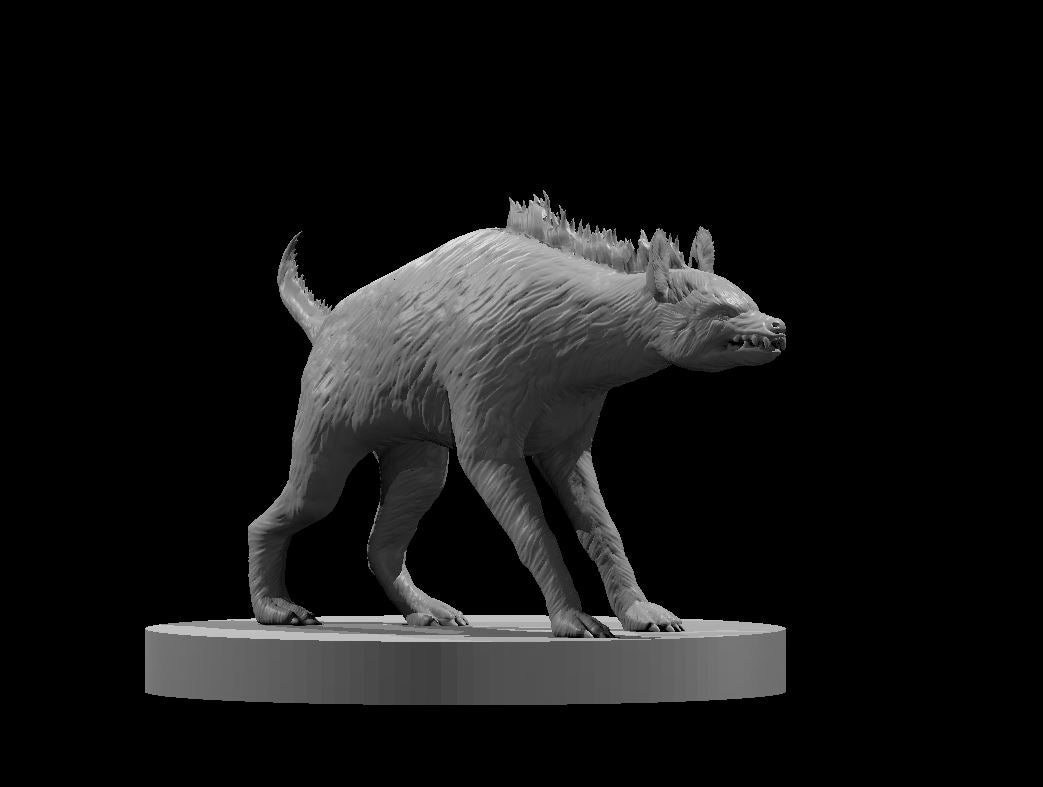 Hyena miniature model for D&D - Dungeons and Dragons, Pathfinder and Tabletop RPGs