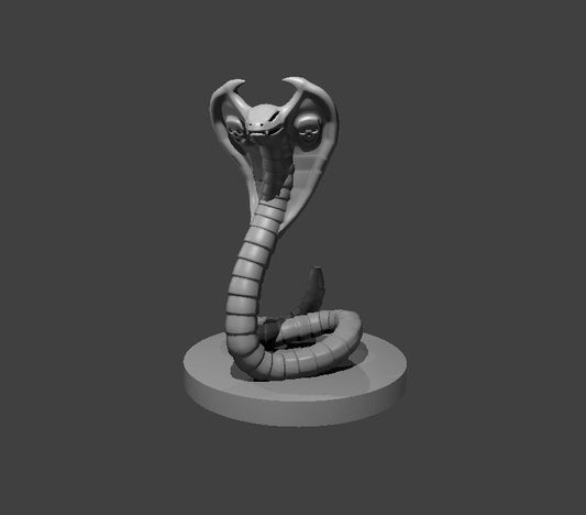 Iron Cobra miniature model for D&D - Dungeons and Dragons, Pathfinder and Tabletop RPGs