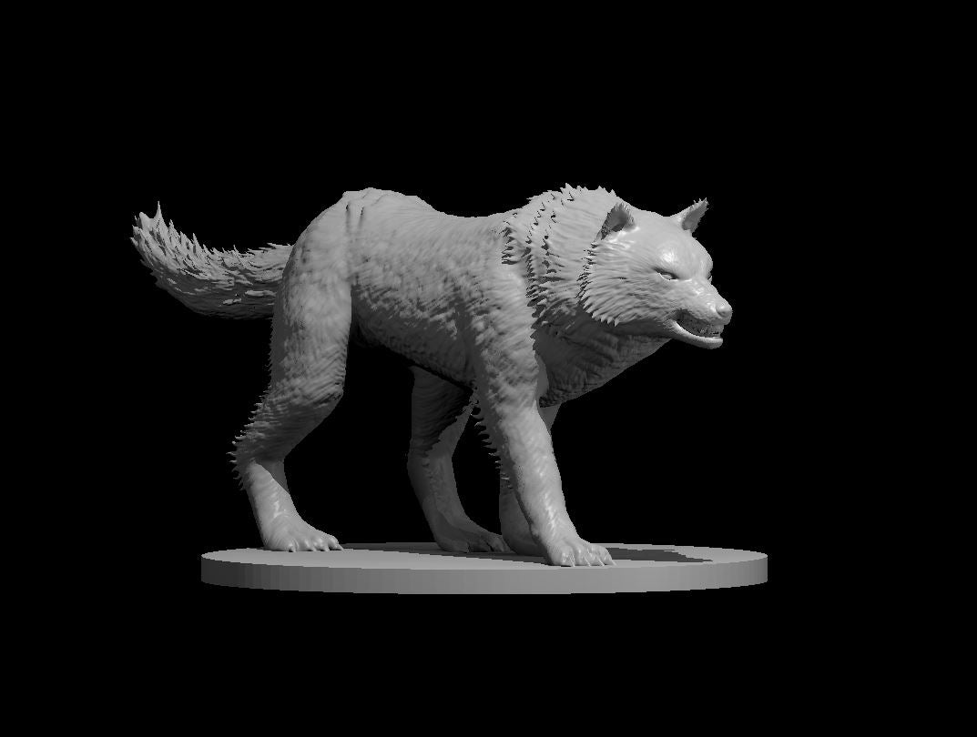 Dire Wolf miniature model for D&D - Dungeons and Dragons, Pathfinder and Tabletop RPGs