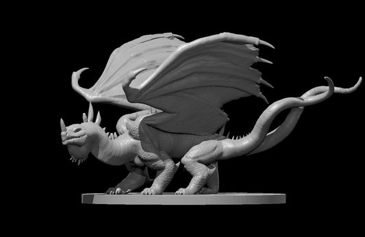 Young Crystal Dragon miniature model for D&D - Dungeons and Dragons, Pathfinder and Tabletop RPGs