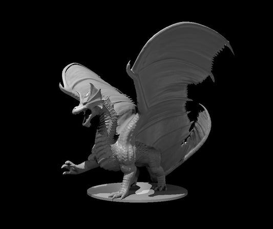Adult Brass Dragon miniature model for D&D - Dungeons and Dragons, Pathfinder and Tabletop RPGs