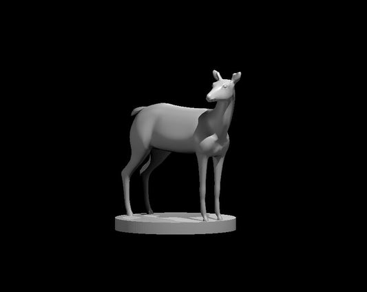 Deer miniature model for D&D - Dungeons and Dragons, Pathfinder and Tabletop RPGs