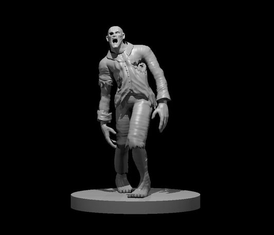 Zombie Male Pose 2 miniature model for D&D - Dungeons and Dragons, Pathfinder and Tabletop RPGs