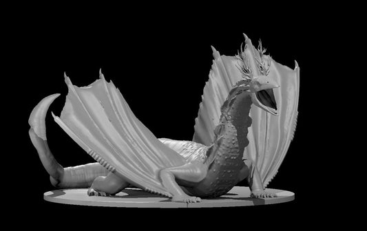 Adult Deep Dragon miniature model for D&D - Dungeons and Dragons, Pathfinder and Tabletop RPGs