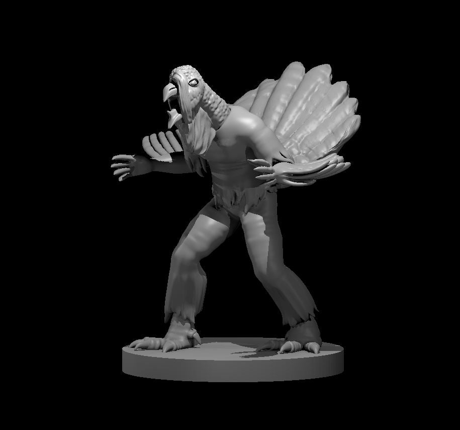 Wereturkey miniature model for D&D - Dungeons and Dragons, Pathfinder and Tabletop RPGs