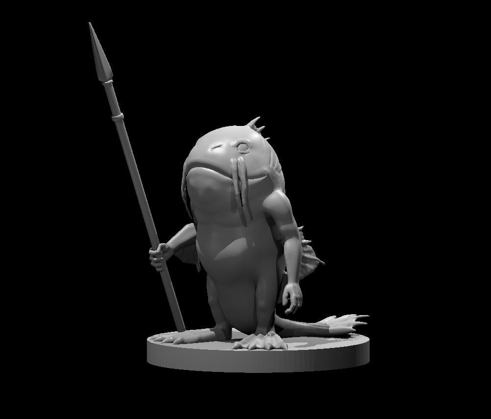 Locathah miniature model for D&D - Dungeons and Dragons, Pathfinder and Tabletop RPGs