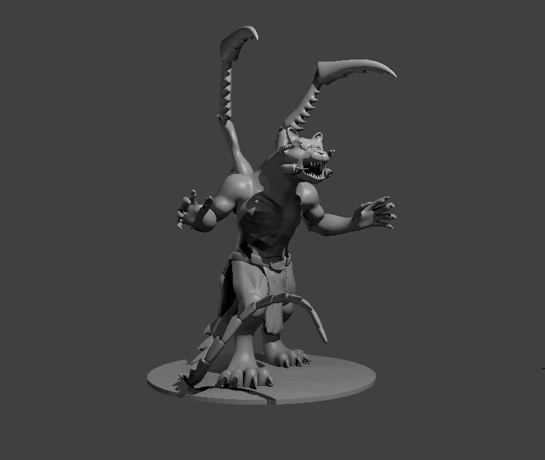 Mutilation Demon miniature model for D&D - Dungeons and Dragons, Pathfinder and Tabletop RPGs