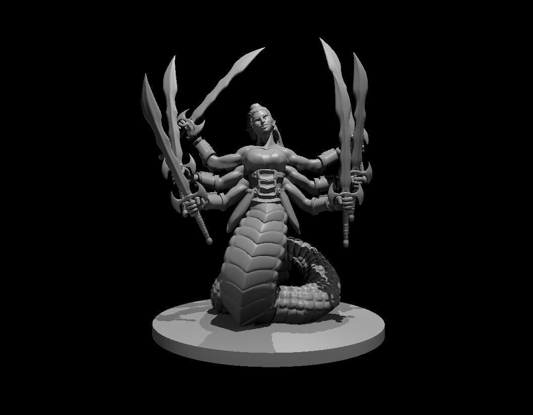 Marilith miniature model for D&D - Dungeons and Dragons, Pathfinder and Tabletop RPGs