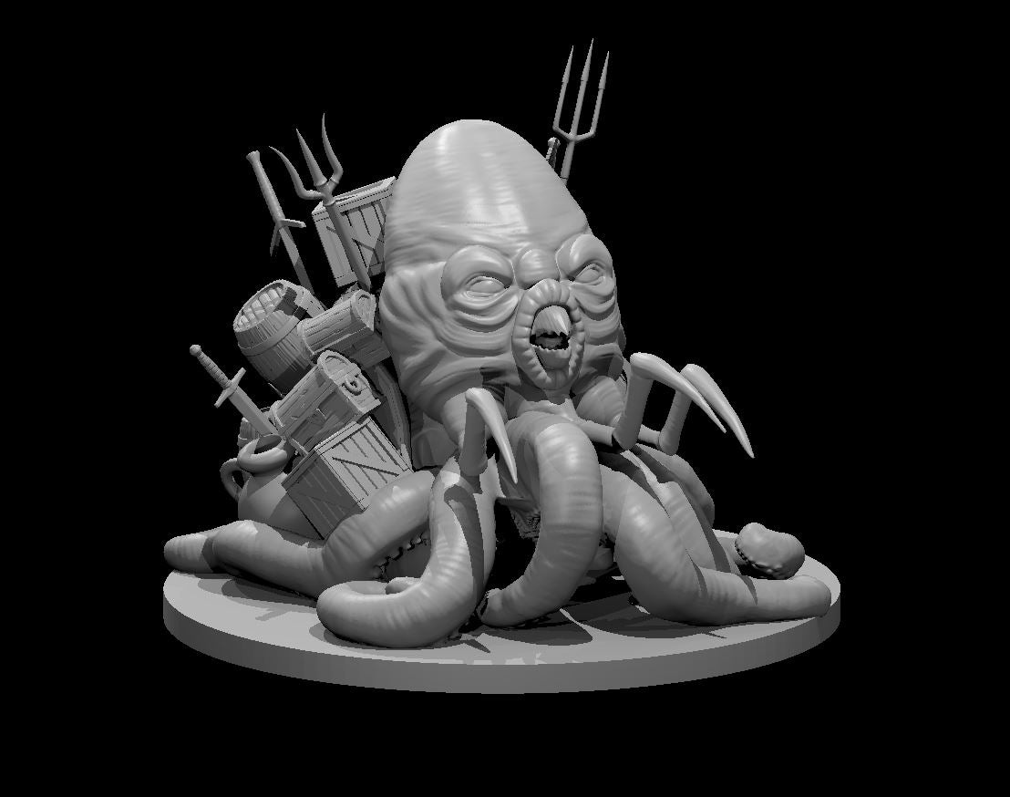 Morkoth miniature model for D&D - Dungeons and Dragons, Pathfinder and Tabletop RPGs