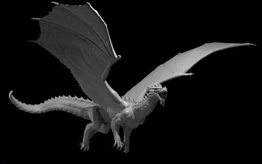 Red Greatwyrm miniature model for D&D - Dungeons and Dragons, Pathfinder and Tabletop RPGs