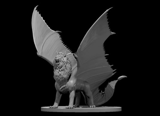 Liondrake Male miniature model for D&D - Dungeons and Dragons, Pathfinder and Tabletop RPGs