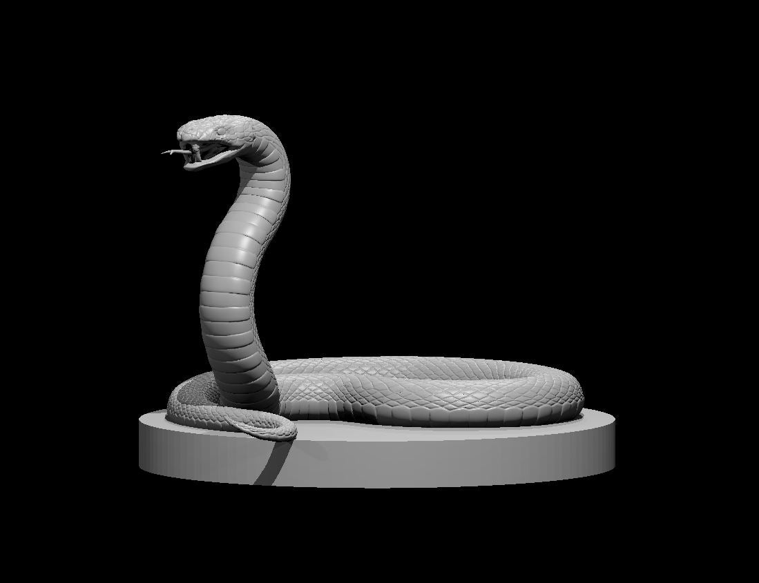 Giant Poisonous Snake miniature model for D&D - Dungeons and Dragons, Pathfinder and Tabletop RPGs