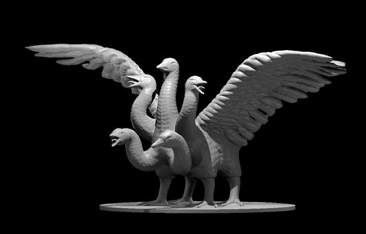 Goose Hydra miniature model for D&D - Dungeons and Dragons, Pathfinder and Tabletop RPGs