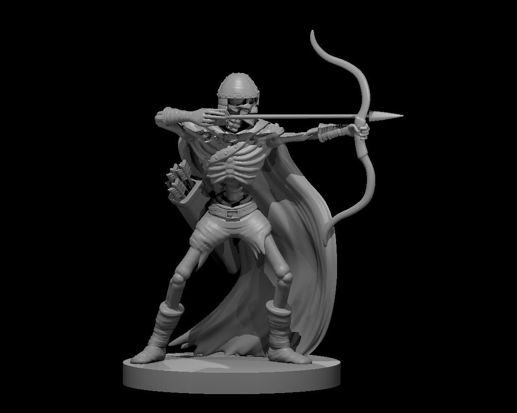 Skeleton Archer miniature model for D&D - Dungeons and Dragons, Pathfinder and Tabletop RPGs