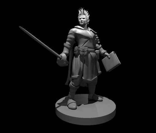 Fire Genasi Blood Hunter miniature model for D&D - Dungeons and Dragons, Pathfinder and Tabletop RPGs