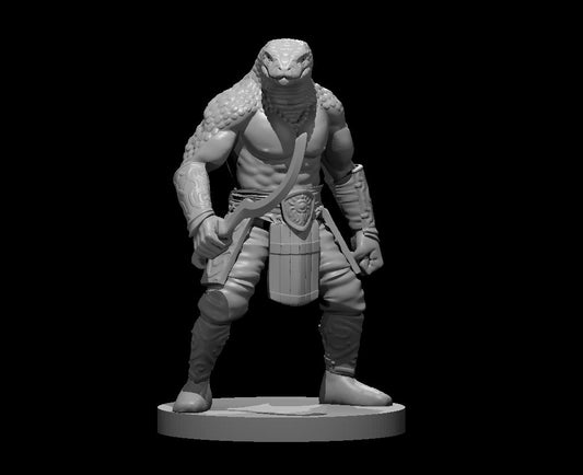 Yuan Ti Male miniature model for D&D - Dungeons and Dragons, Pathfinder and Tabletop RPGs