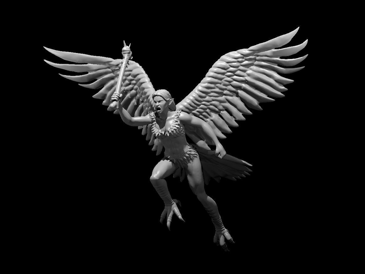 Harpy miniature model for D&D - Dungeons and Dragons, Pathfinder and Tabletop RPGs