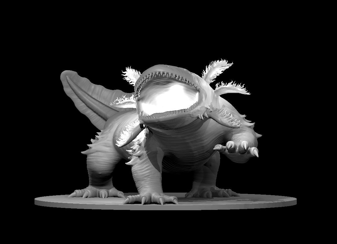 Tlexolotl miniature model for D&D - Dungeons and Dragons, Pathfinder and Tabletop RPGs