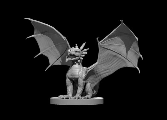 Amethyst Dragon Wyrmling miniature model for D&D - Dungeons and Dragons, Pathfinder and Tabletop RPGs