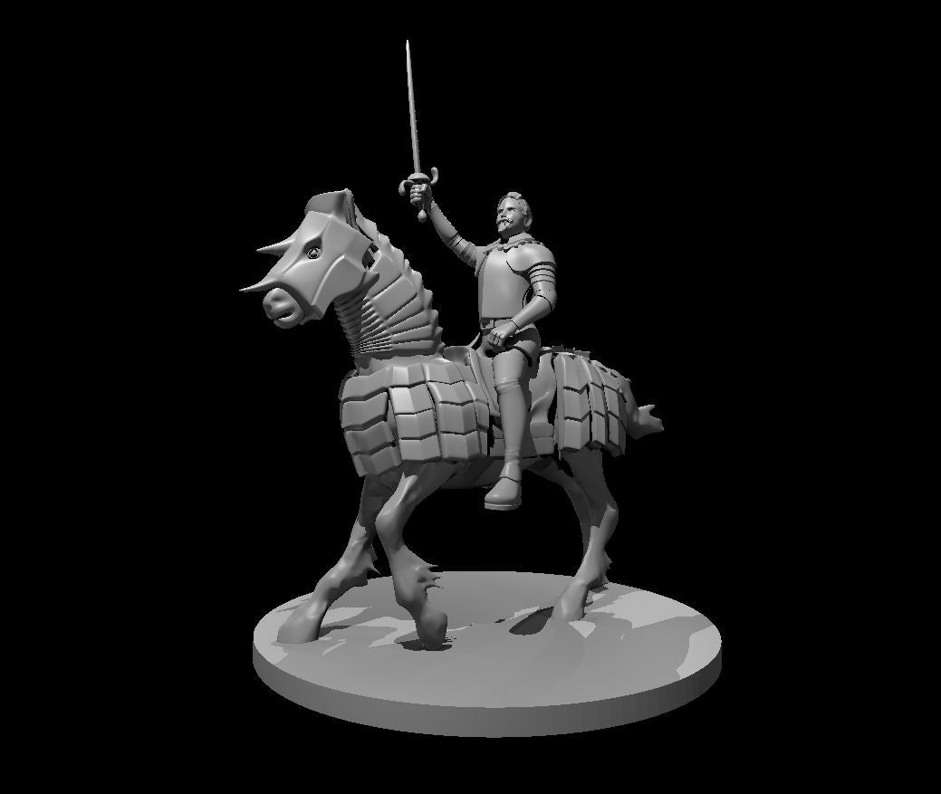 Mounted Noble miniature model for D&D - Dungeons and Dragons, Pathfinder and Tabletop RPGs