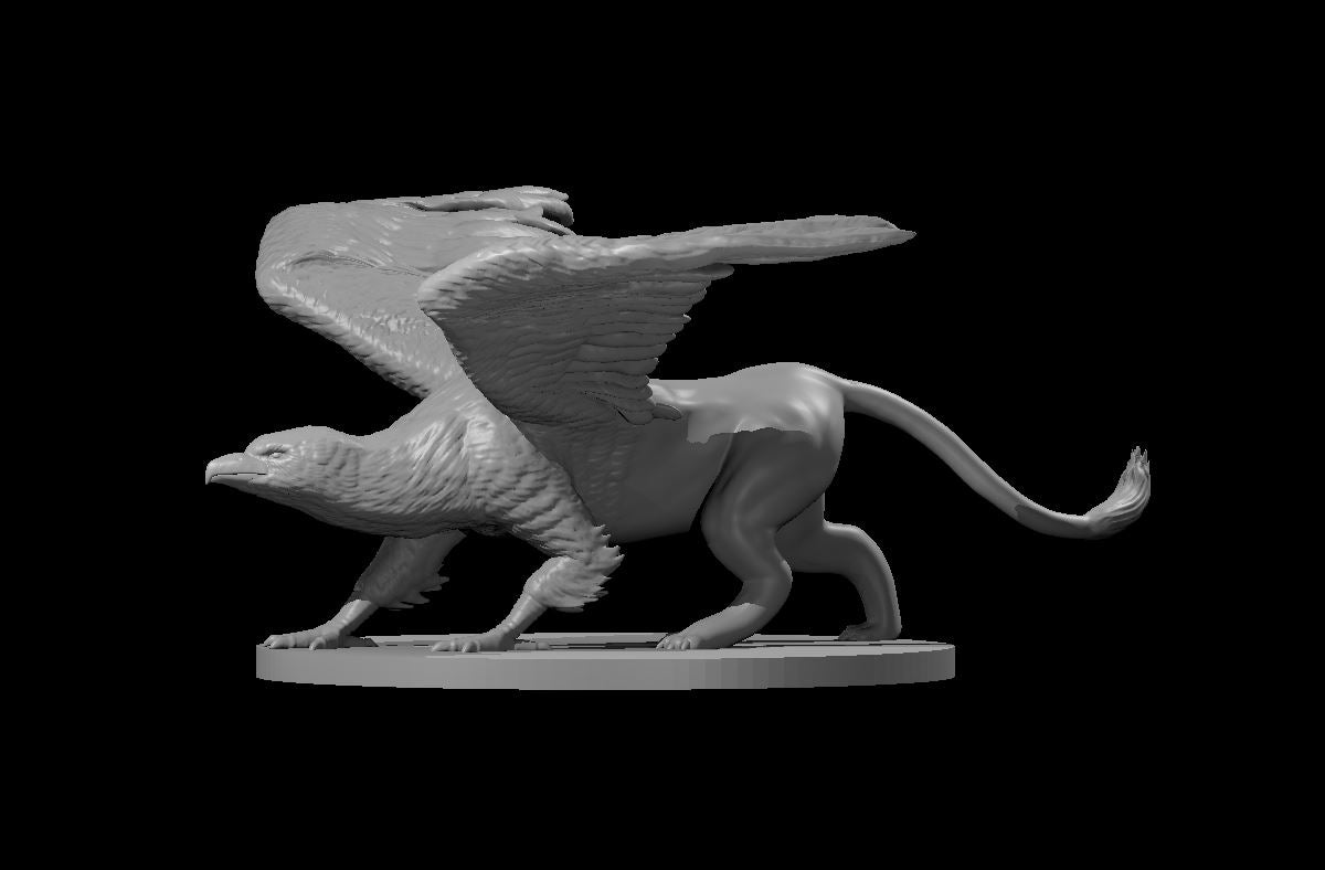 Griffon standing miniature model for D&D - Dungeons and Dragons, Pathfinder and Tabletop RPGs